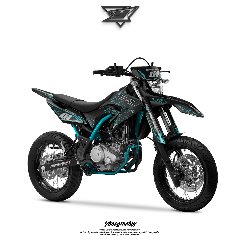 STICKER WR 155 DECAL SUPER PREMIUM BY YHNS GRAPHIX themes black fire