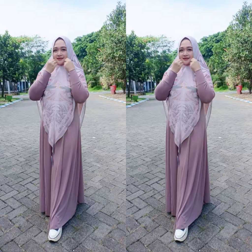 Khimar Ceruty Printing KH281 Gallery Syarifah (Apabila Stock Habis, Bisa di Order PO)