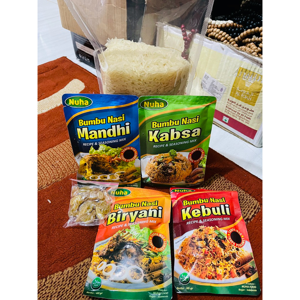 paket beras basmati 1kg + bumbu + kismis