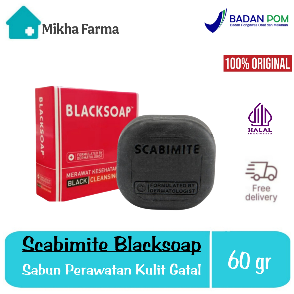 BlackSOAP by Scabimite - Sabun Mandi Pendamping Scabimite untuk Gudik Scabies Gatal