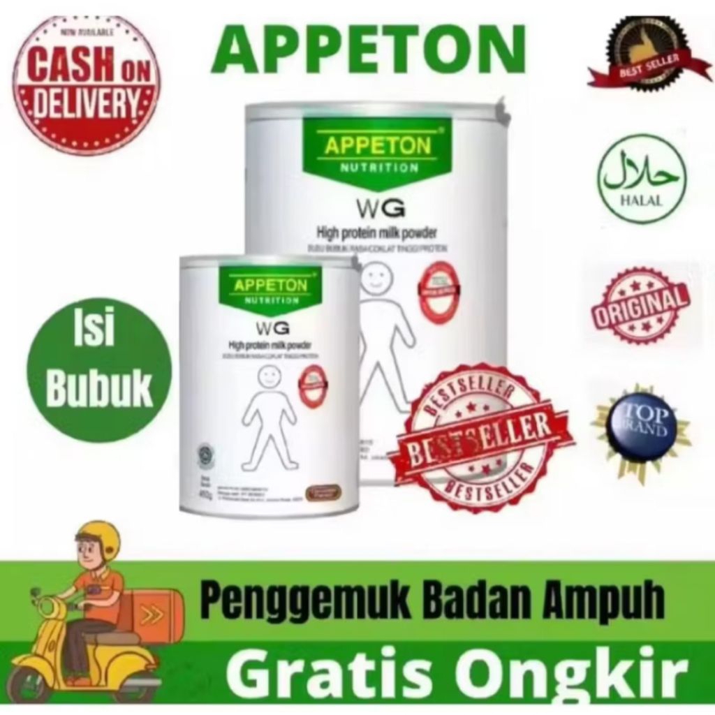 Appeton Susu Penambah Berat Badan Untuk Anak-anak & Dewasa-Susu Penggemuk Badan Dewasa-Susu Penggemu