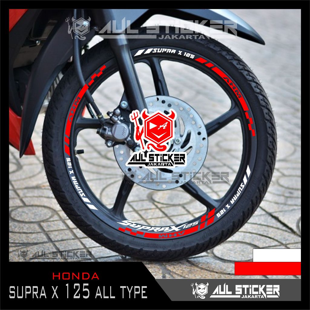 STICKER VELG ALL SUPRA X 125  SET DEPAN BELAKANG