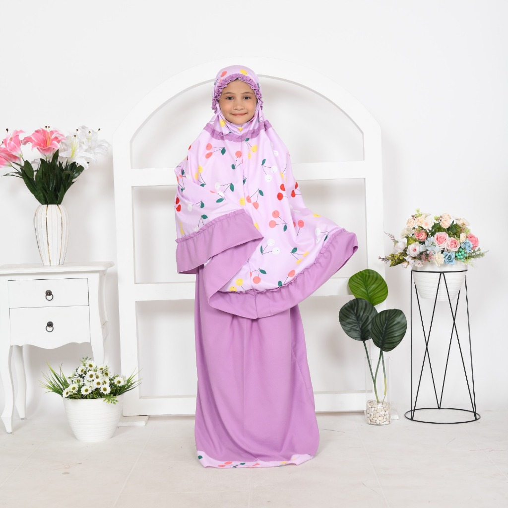 Mukena Anak chery lavender ( TAS SEJADAH) Mukena Anak Perempuan Beli Mukenah Anak Mukena Mukena Anak