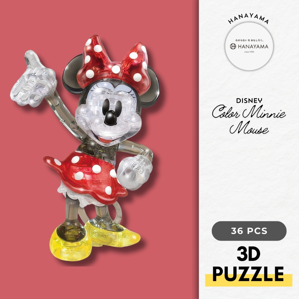 HANAYAMA 07655 Color / Minnie Mouse 36 PCS Crystal 3D Puzzle