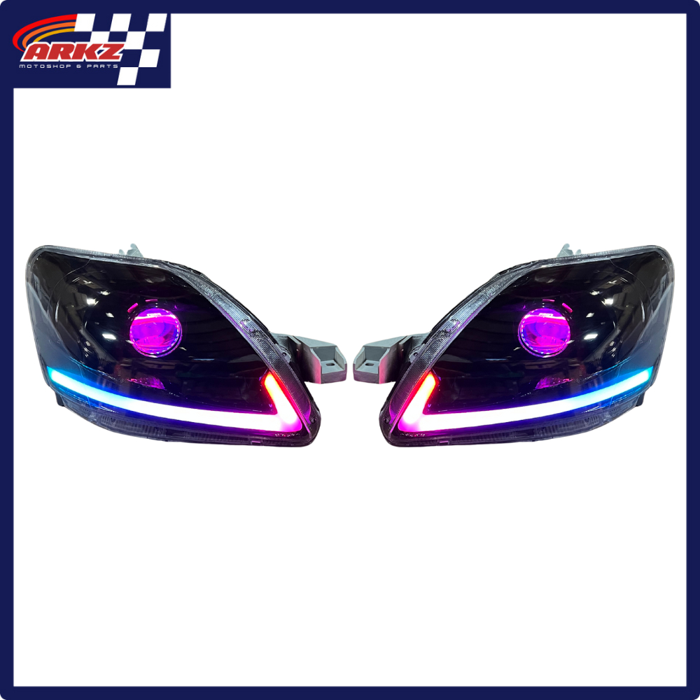 Paket Headlamp Toyota Vios Gen 2 Custom Biled Projector Alis RGB Matrix Lexus Style Tinggal Pasang