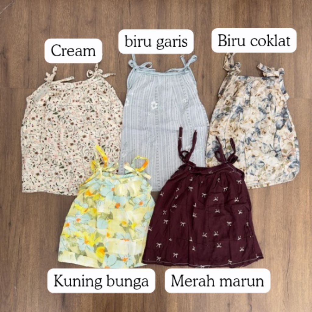 Daster Anak Perempuan Tali Kecil Usia 1–3 Tahun | Bahan Rayon Viscose Adem Lembut 003