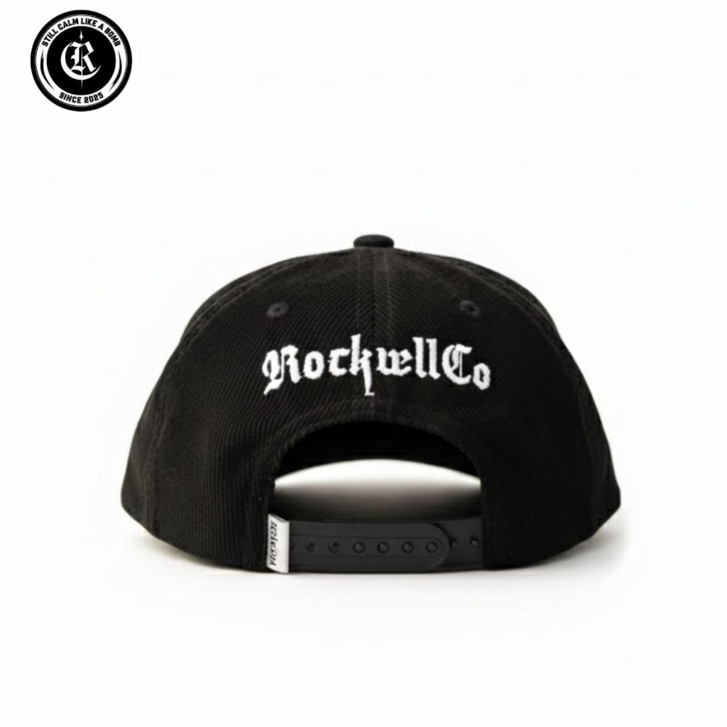 Topi baseball Corduroy rockwell - hitam