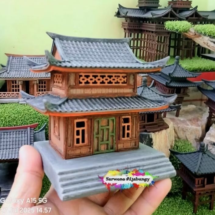 MINIATUR RUMAH CINA UNTUK PALUDARIUM/TERARIUM/AQUASCAPE/BONSAI BAHAN PVC