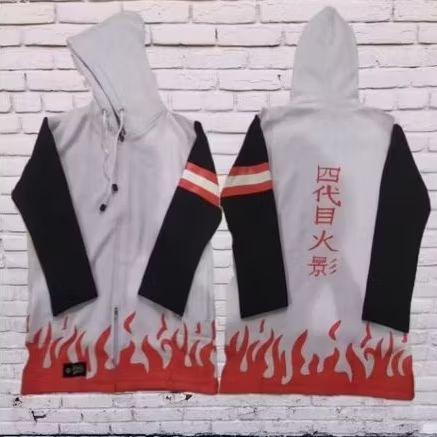 jaket anak musim dingin hoodie versi jubah anime anak naruto hokage hoodie