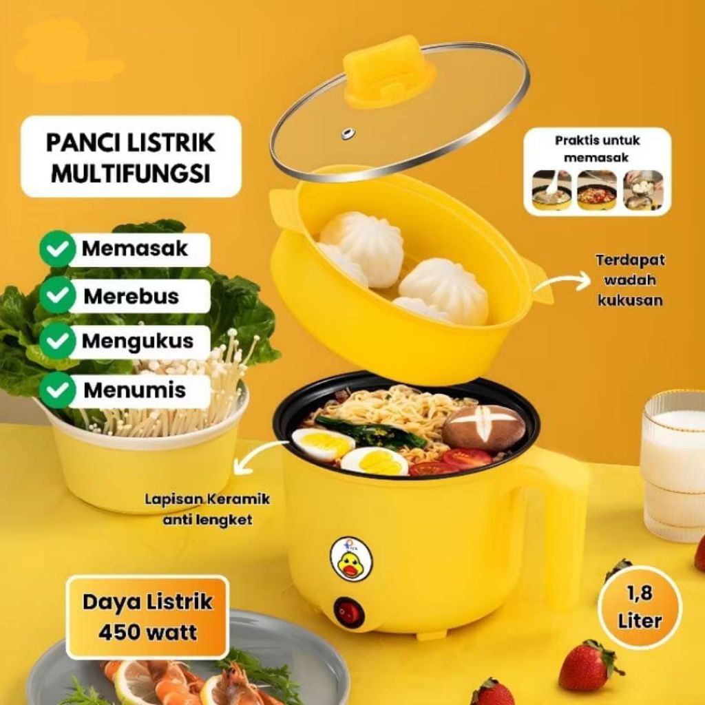 Panci serbaguna / Panci listrik serbaguna / Panci listrik 2in1