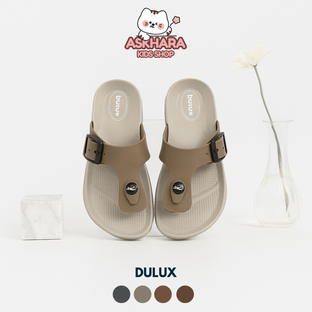 ASKHARA (Size 25-44) VARO Dulux 213 Sandal Anak Karet Jepit Sandal Wanita Sandal Pria Polos