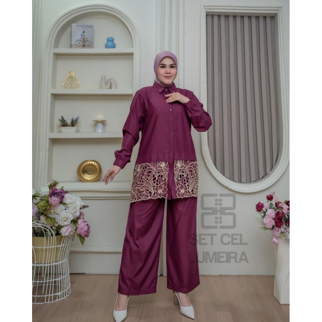 ry kebaya Set Celana Lumeira | set terbaru |setcelana terbaru | set celana cewek | set celana kerja 