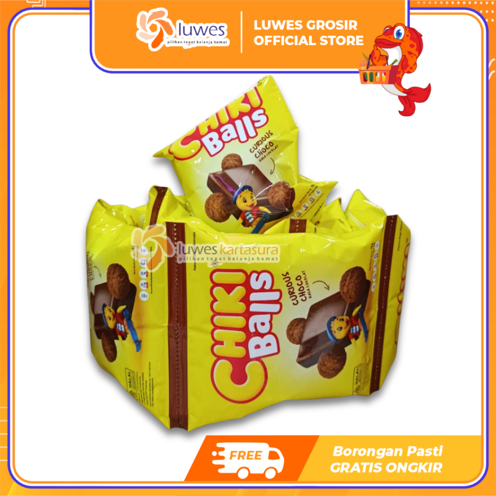 [GROSIR] Chiki Balls Curious Choco Snack Renceng Isi 10pcs Murah
