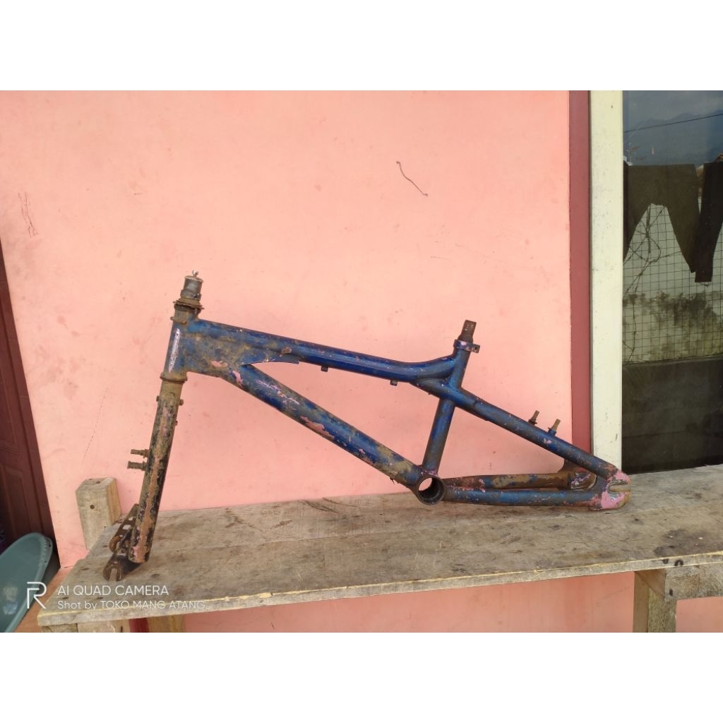 Frame Fork Sepeda BMX 20 Steel DO TEBAL BAHAN KOKOH CUKUP BERAT HEADTUBE OVERSIZE FORK MIRIP HARO
