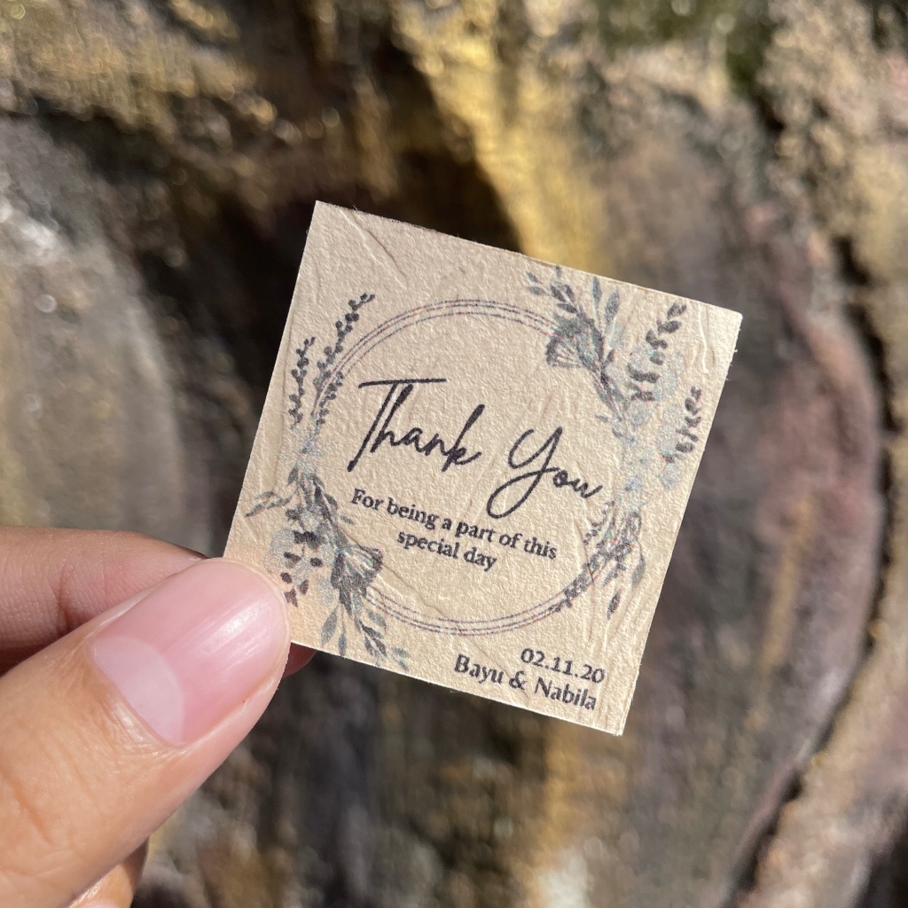 Hang Tag Souvenir - kartu ucapan - hang tag pernikahan - kartu ucapan pernikahan - label pernikahan