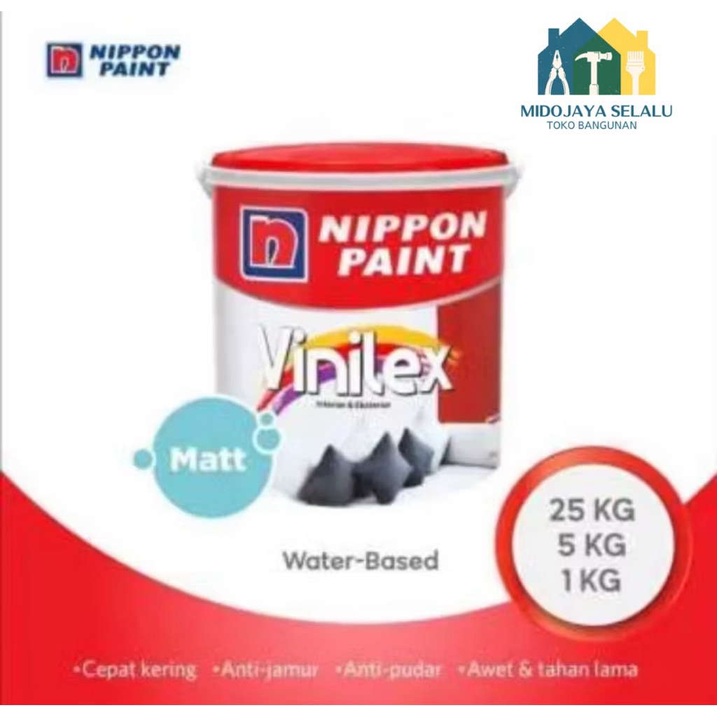 Cat vinilex interior, cat tembok nippon paint vinilex 5kg
