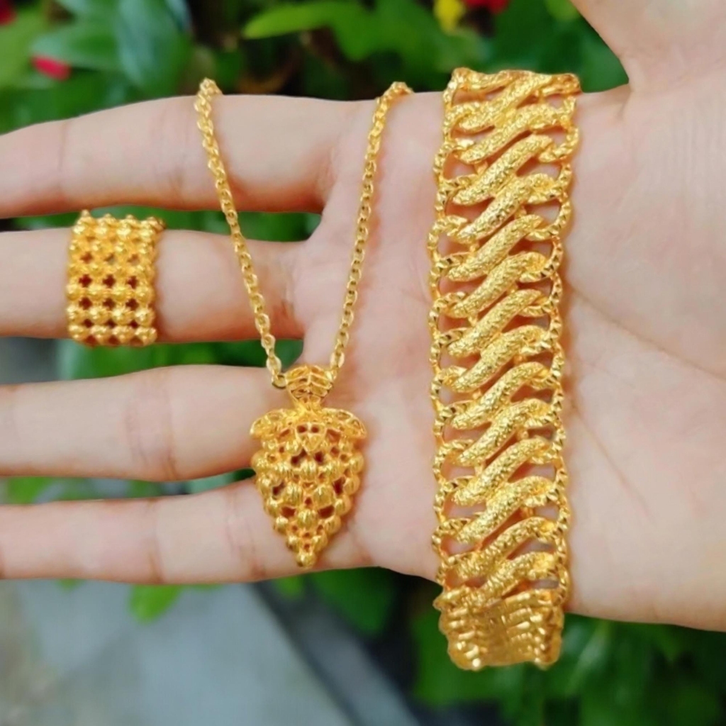 Set Perhiasan Dubai Stroberi Emas 24k