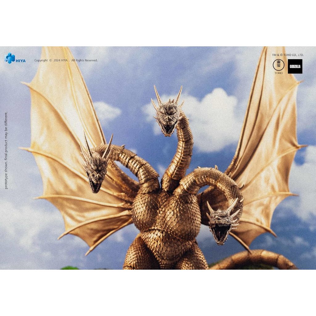 GRATIS ONGKIR Hiya Toys Godzilla vs. King Ghidorah - Pratinjau Seri King Ghidorah Exquisite Basic
