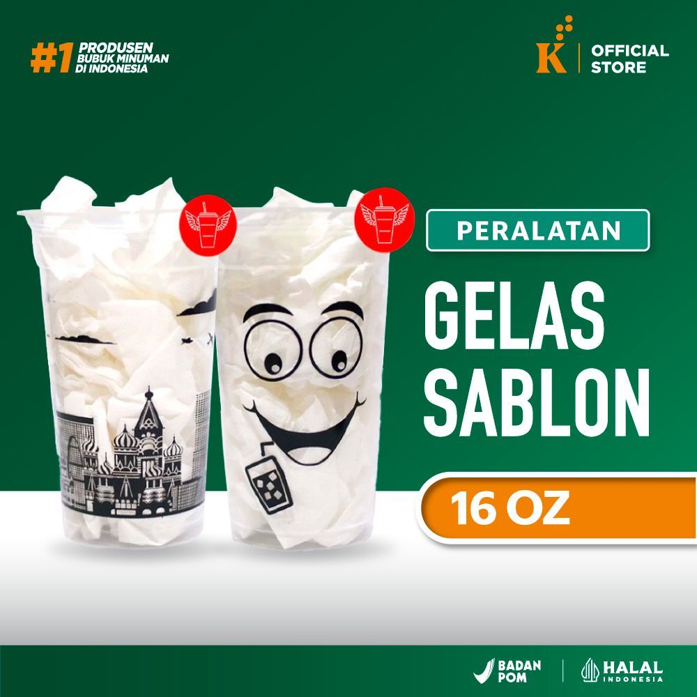 Gelas Cup Sablon Plastik Minuman Bubble Drink