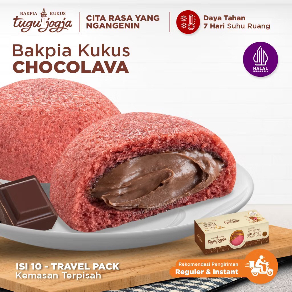 Bakpia Kukus Tugu Jogja Choco lava Isi 10 - Travel pack