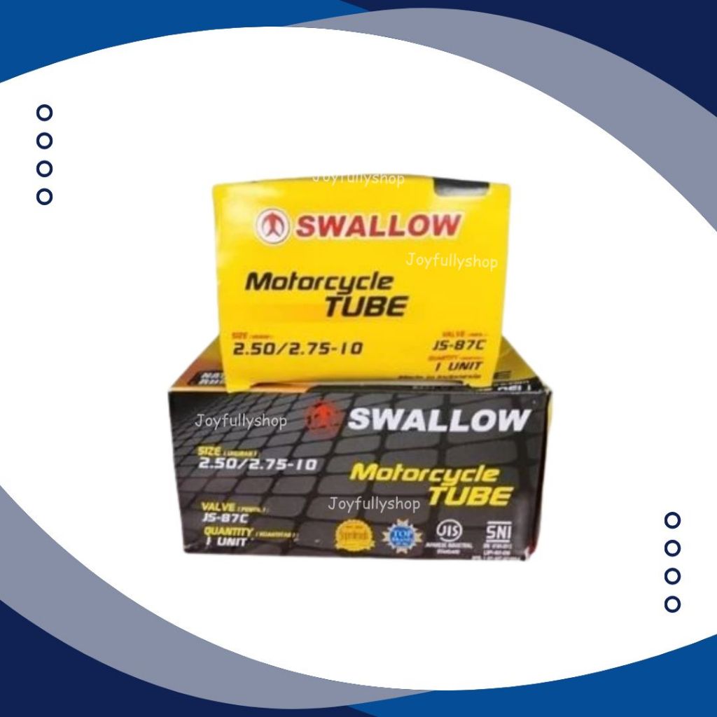 Ban Dalam SWALLOW 250/275-10 (cop bengkok) Untuk Ban Luar Sepeda Listrik atau Motor Mini Trail