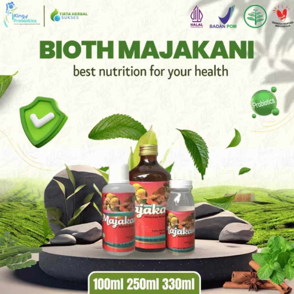 MAJAKANI BIOTH 330ml | PROBIOTIK | BOTOL KACA