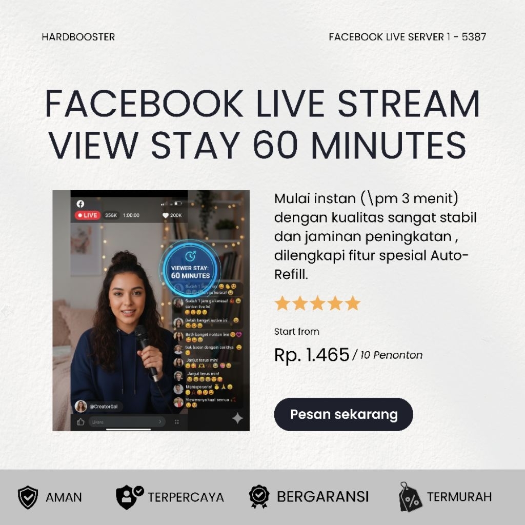 Facebook live stream View stay 60 minutes