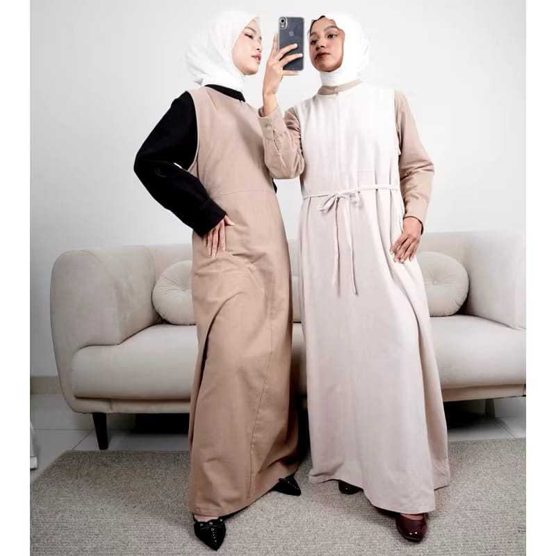 Sleeveless Dress Linen Inner Dress Bono Ribbon