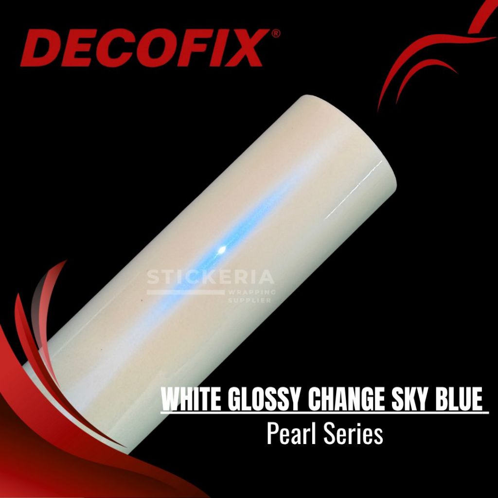 Sticker Putih Mutiara Lembayung Biru Skotlet Putih Lembayung Biru Stiker Lembayung Biru