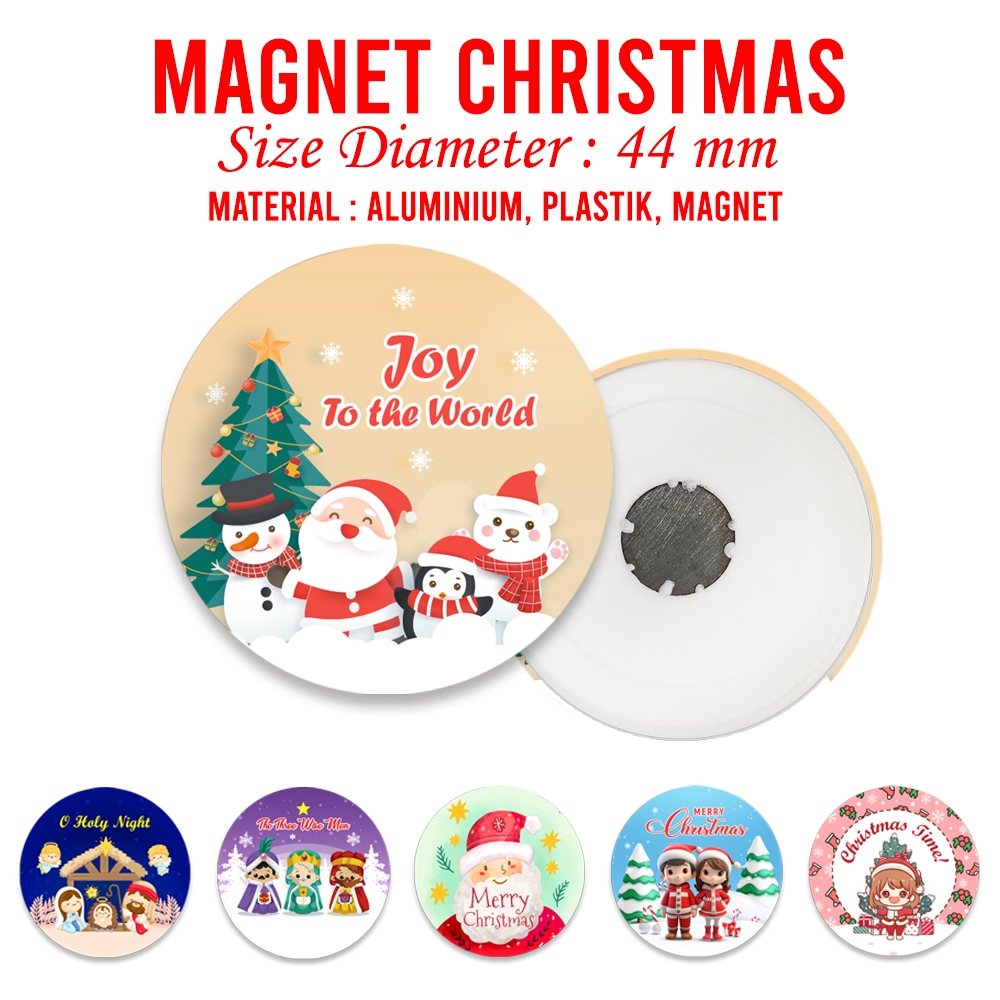 Magnet Tempelan Kulkas Seri Natal Souvenir Hadiah Kado Gift Gereja Sekolah Minggu Christmas