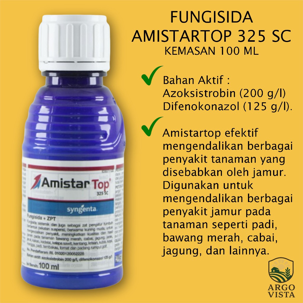 AMISTARTOP 325 SC 100 ML Original Sistemik dan ZPT Syngenta Obat Hama Jamur Pertanian Perkebunan