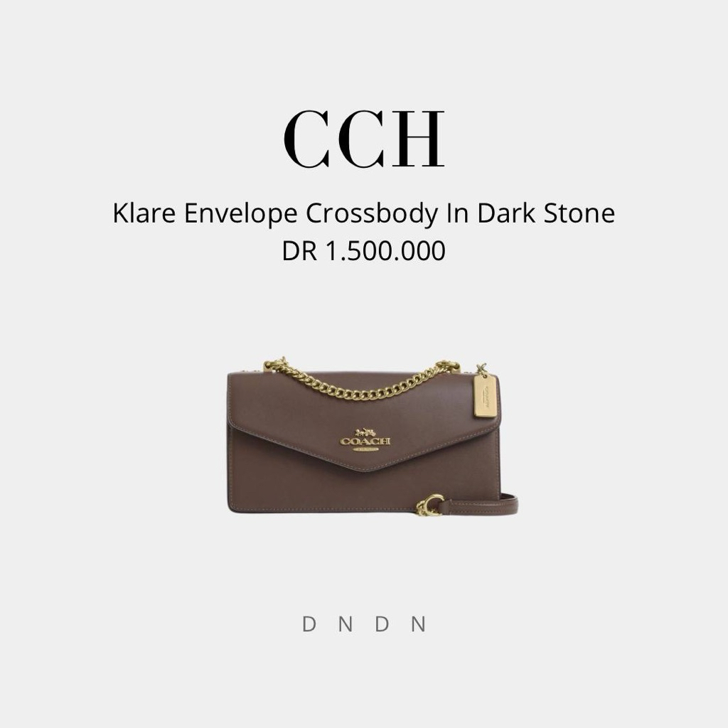 Klare Envelope Crossbody In Dark Stone