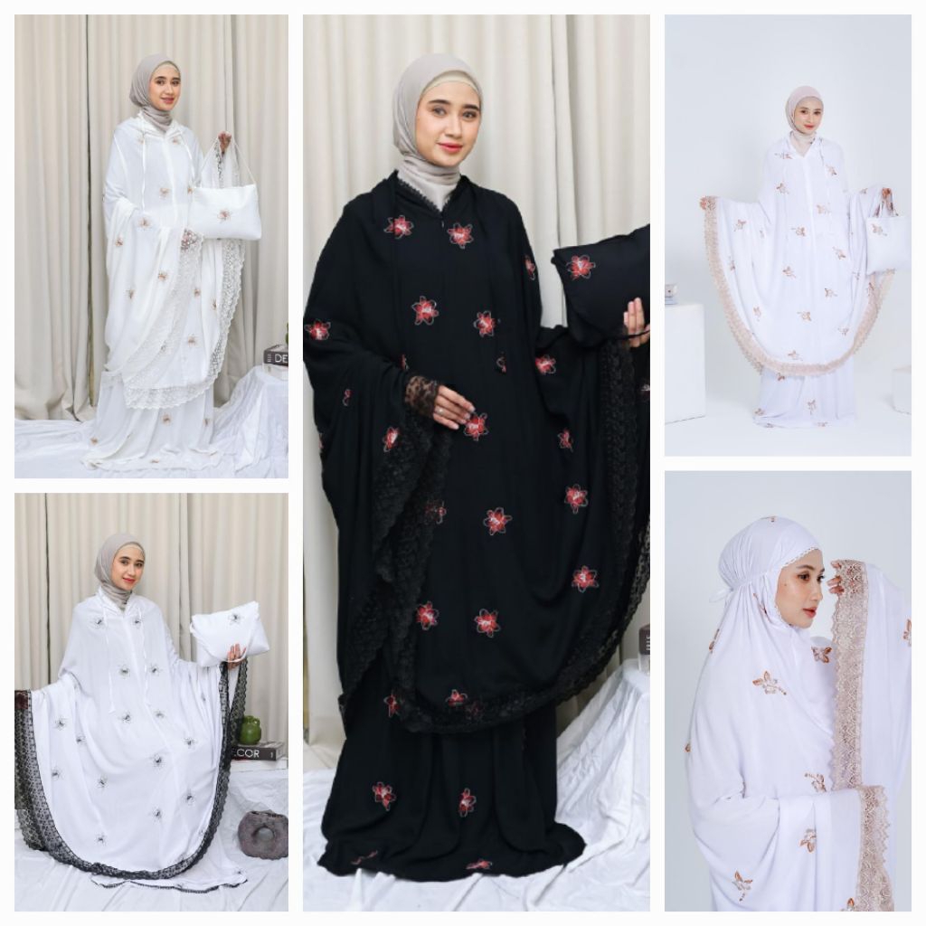 Mukena Jumbo Rayon renda bordir jumbo