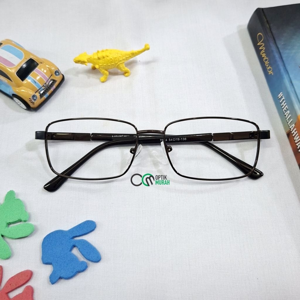 Frame kacamata cowok besi persegi panjang dilengkapi per 7954