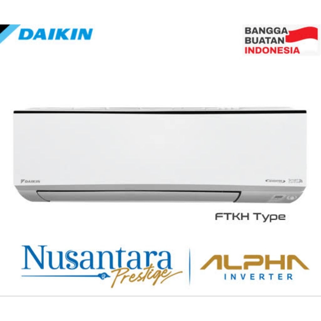 AC DAIKIN INVERTER 1/2PK - 2PK R32 AC DAIKIN ALPHA Inverter Nusantara Prestige Series STKH YV