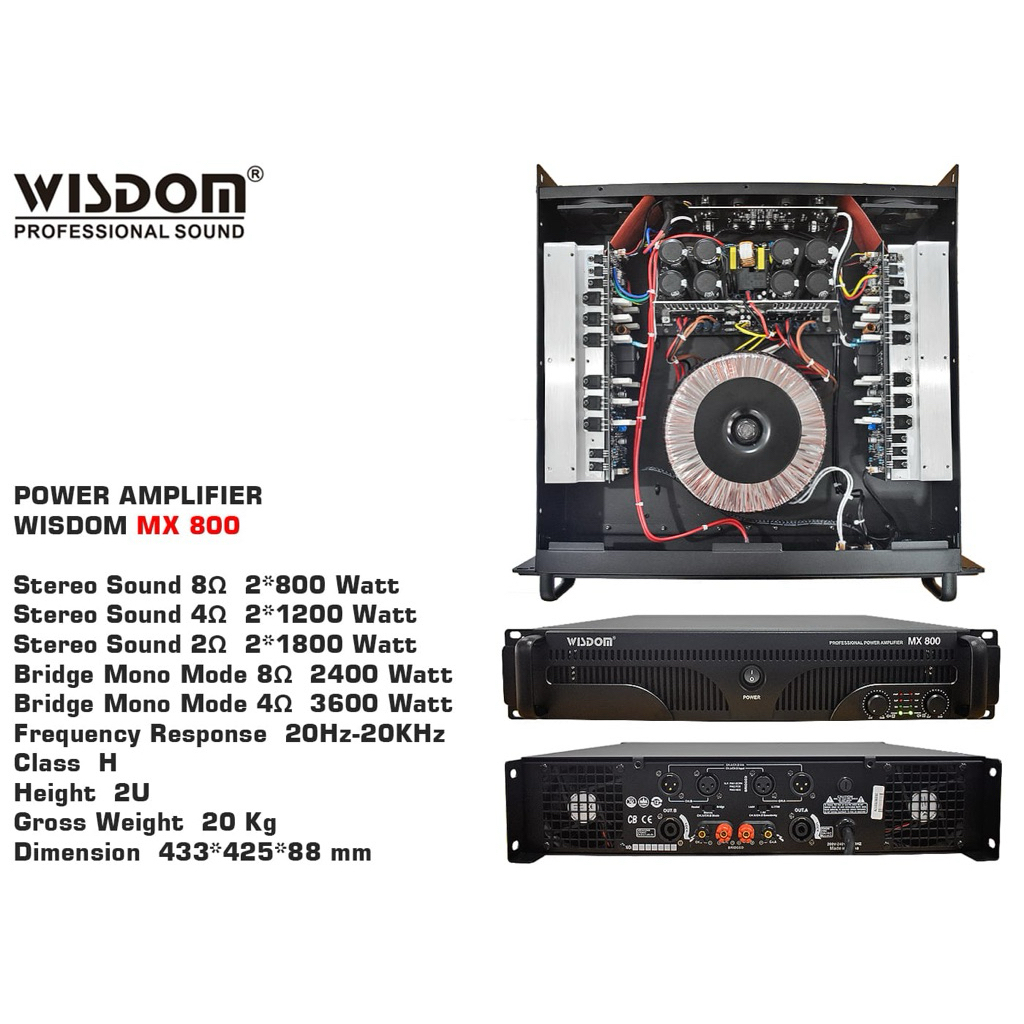 Power Amplifier Wisdom MX-800 Original