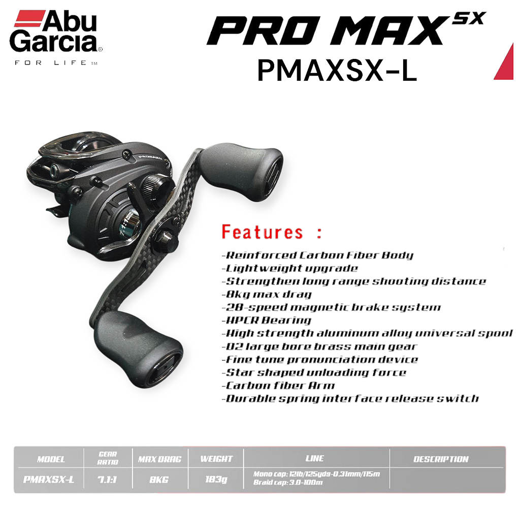 reel bc ABU GARCIA PROMAX SX PMAXSX-L (handle kiri)