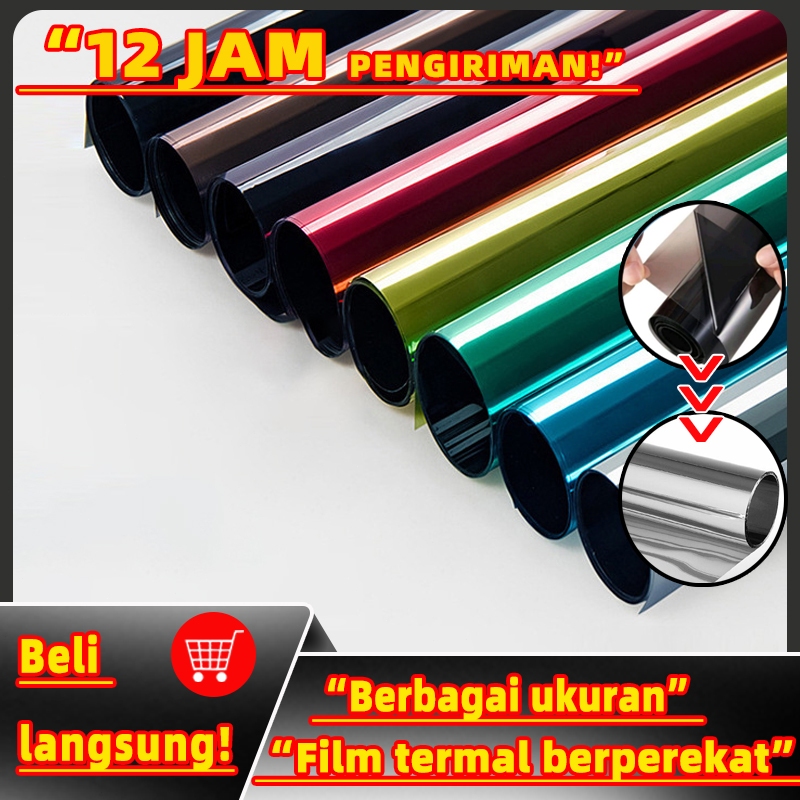 Sticker Kaca Film Cermin Jendela Mobil Rumah Gedung Sunblast Stiker Kaca Film Hitam One Way Riben An