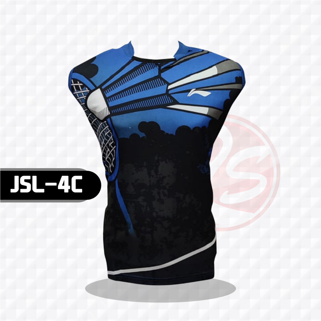 Baju jersey singlet lining - kaos badminton lining atasan olahraga bulutangkis / JSL-6