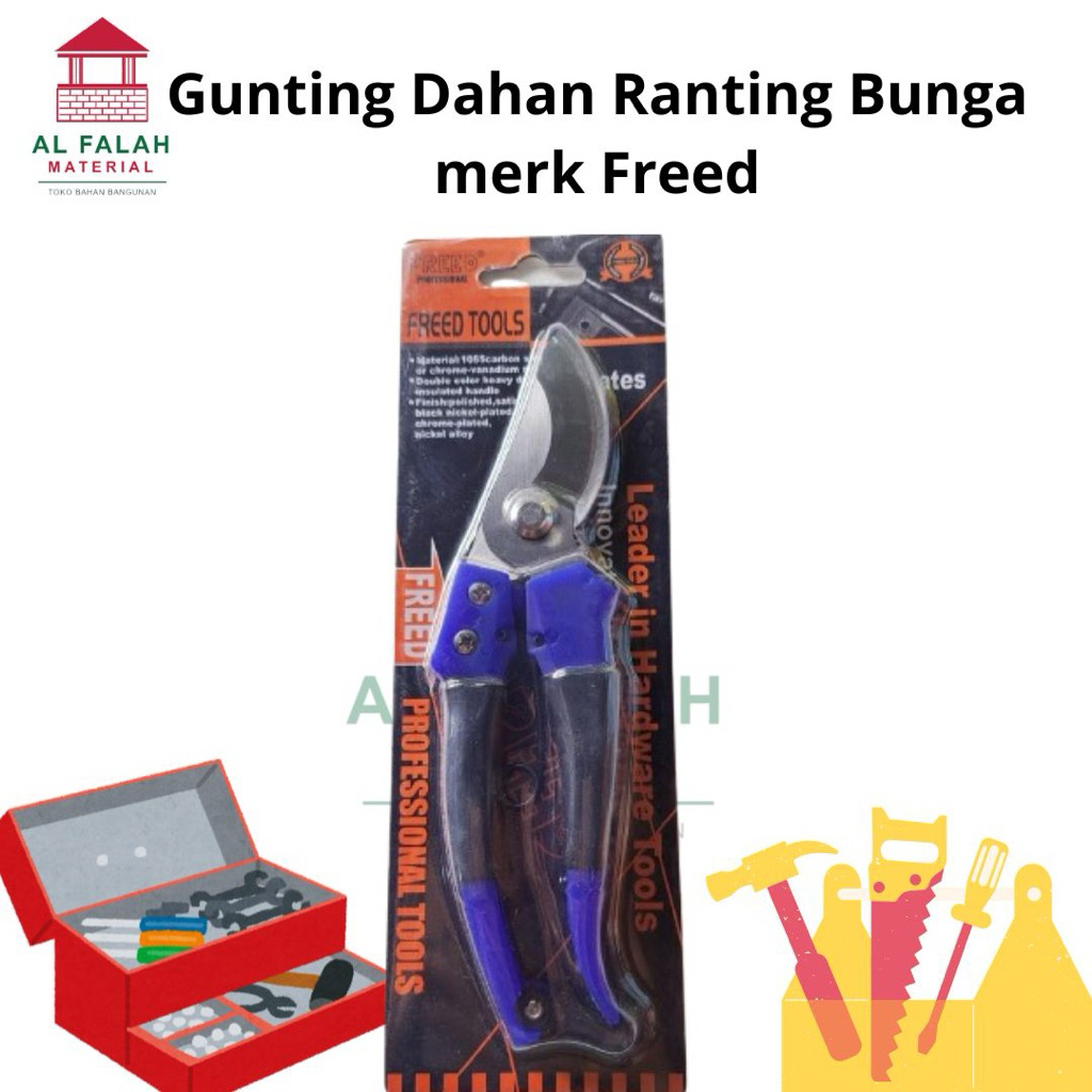 Gunting Dahan, Ranting, Bunga, Besi Merek FREED