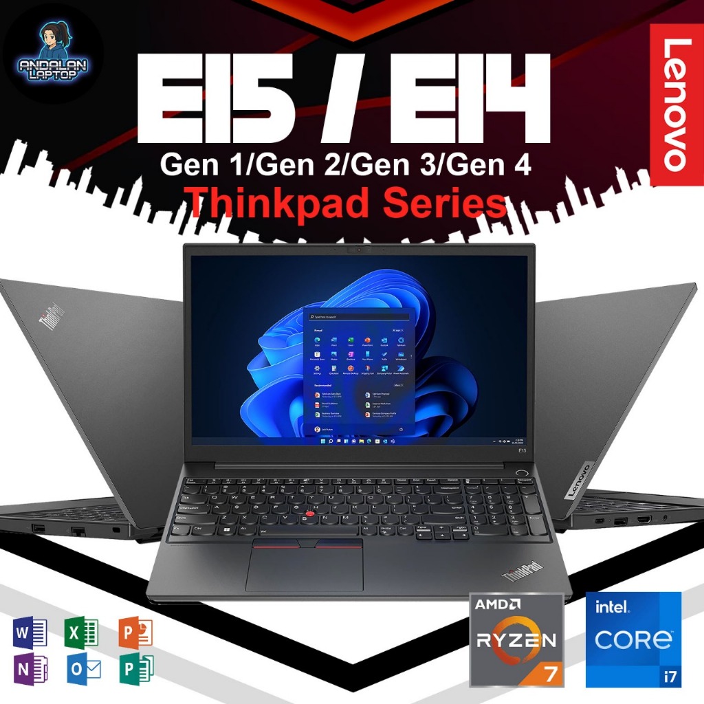 Lenovo Thinkpad E14 E15 GEN 3 GEN 2 GEN 1 i7 / i5 | Ryzen 7/ 5 RAM 16GB 1TB 14Inch