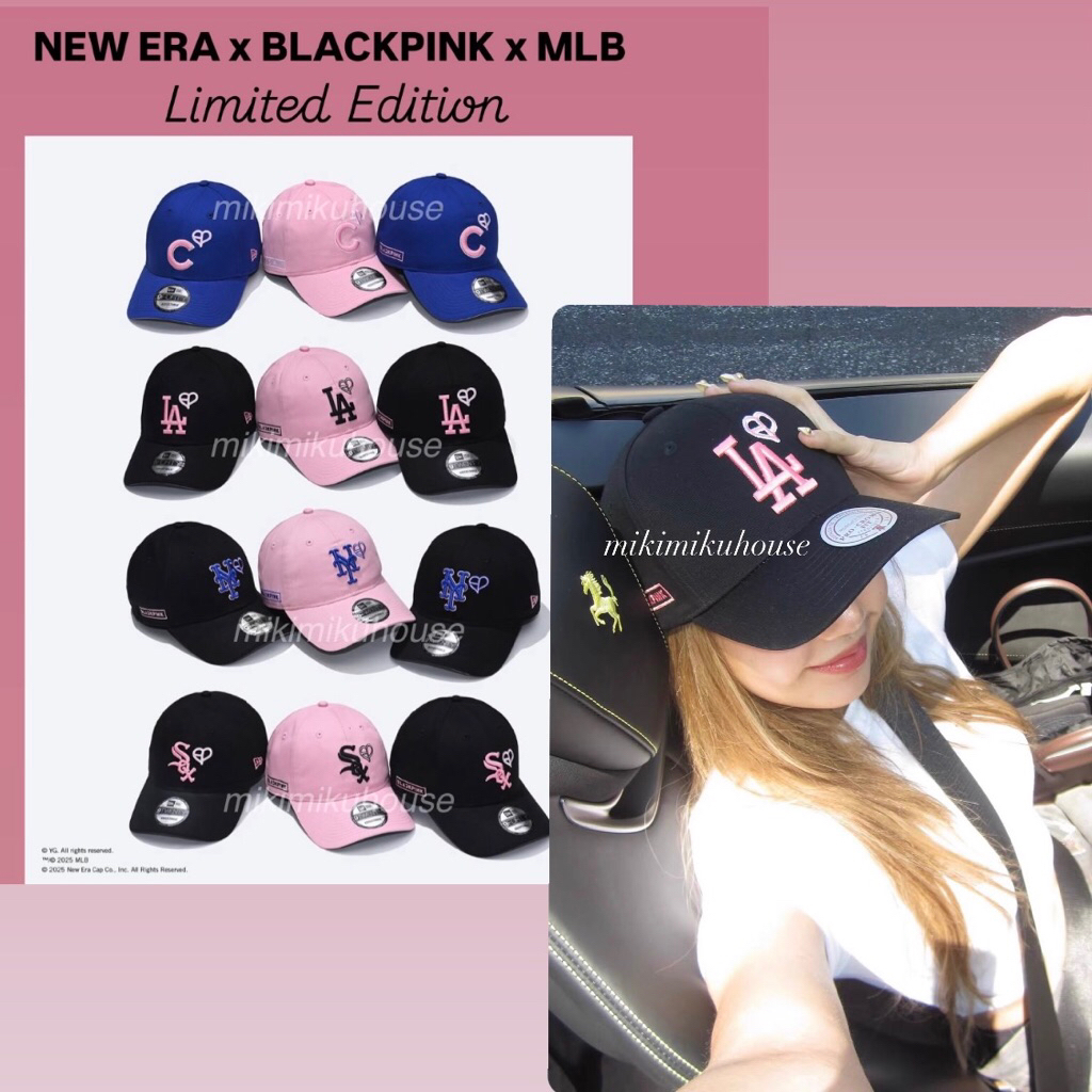 NEW ERA MLB BLACKPINK ORIGINAL OFFICIAL BALL CAP NEWERA TOPI LISA NEW ERA X MLB X BLACKPINK NEW YORK