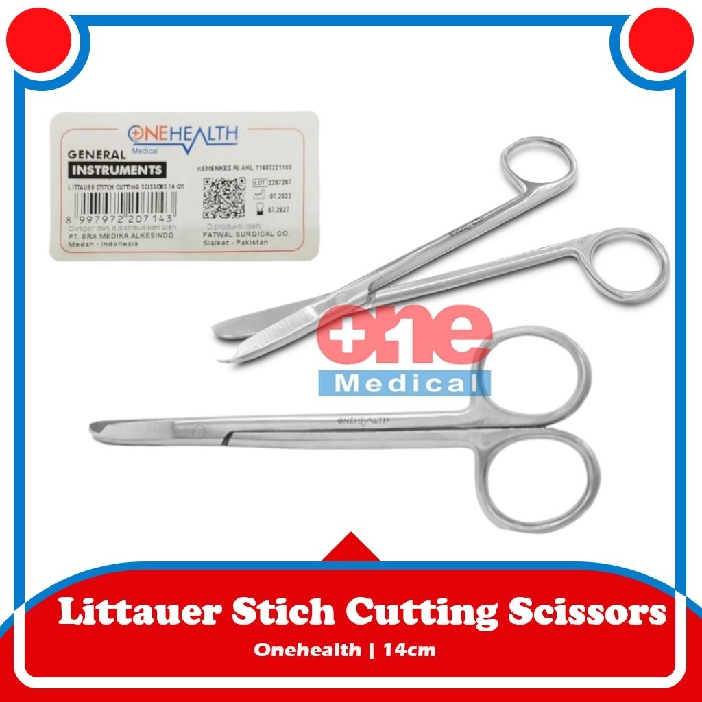 Gunting Hecting Operasi Angkat Benang Jahit Medis 14cm Onehealth