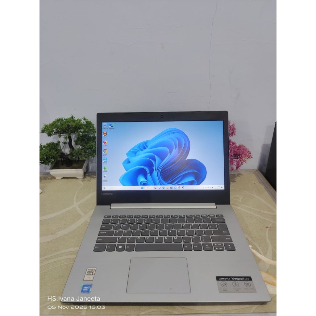 laptop Lenovo ideapad 330 Intel Celeron N4000 ram 4 HDD 500gb murah