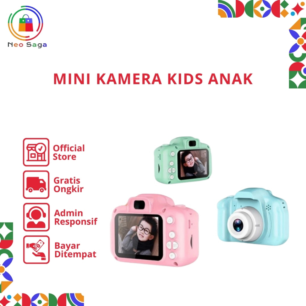 Kids Camera Mini Kamera Anak Action Cam Camera Digital HD 1080p