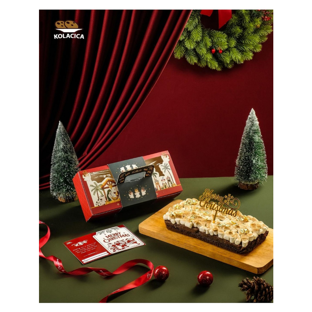 Hampers Natal Christmas Kolacica Snowy Fudgy Brownies