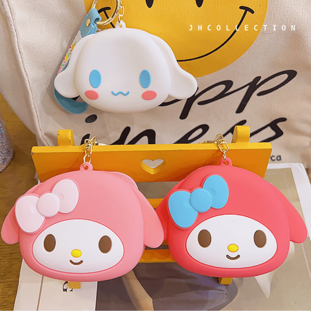 Gantungan Kunci Karakter Dompet Koin Anak Gantungan Aksesoris Tas Dompet Koin Jelly Silikon Lucu Kar