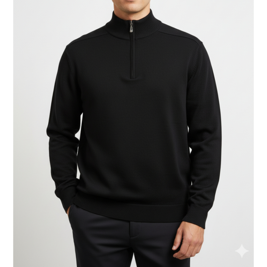 Pinkdose Sweater Turtleneck Rajut Hitam | Sweater Turtleneck Pria