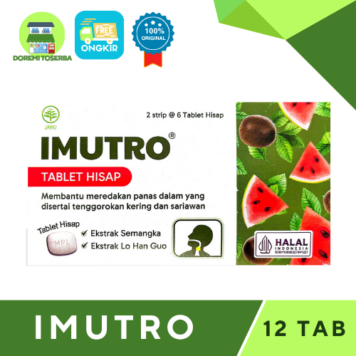 Imutro Tablet Hisap Ekstrak Semangka & Lo Han Kuo - Sariawan, Panas Dalam