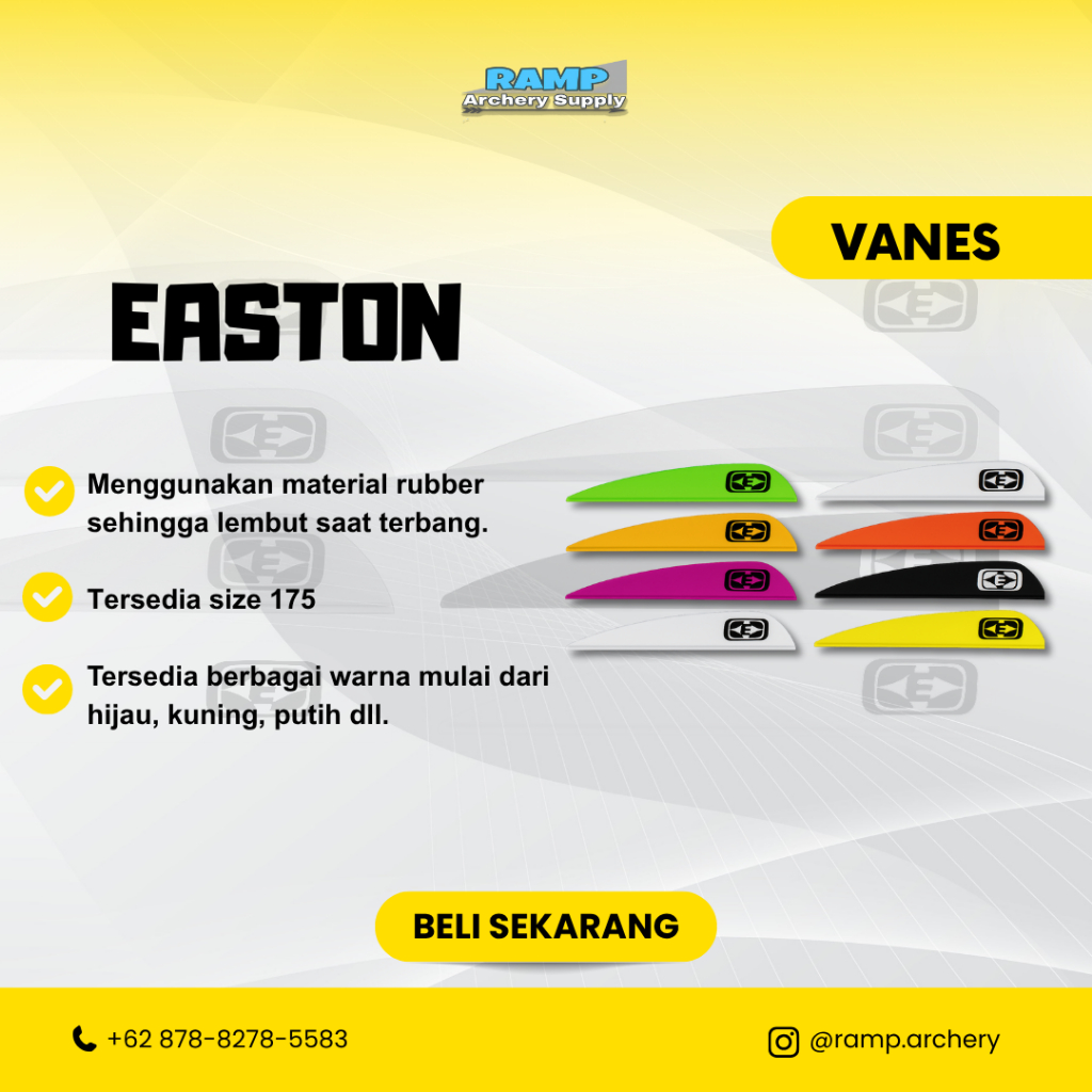 Vanes Eston Diamond Size 175 I Vanes Easton untuk Arrow Platinum